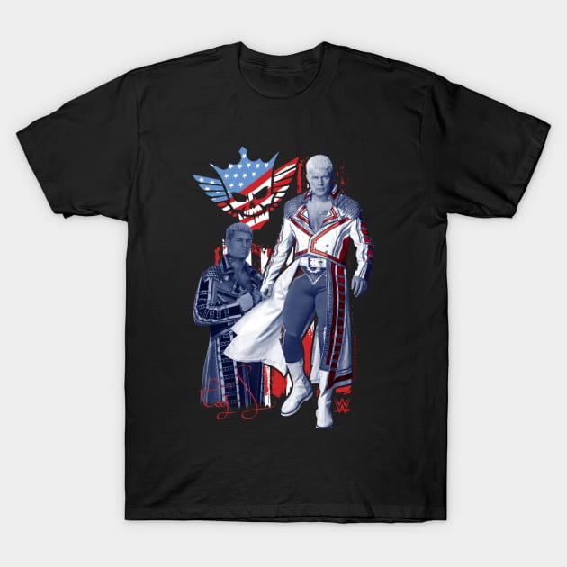 Cody Rhodes Americana Retro T-Shirt by Holman